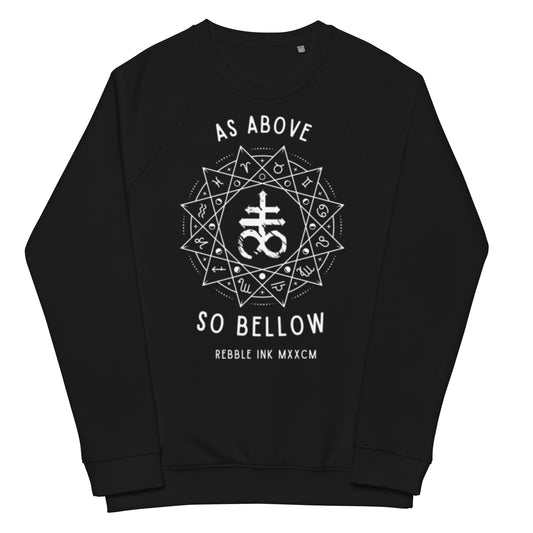 Unisex organic raglan sweatshirt