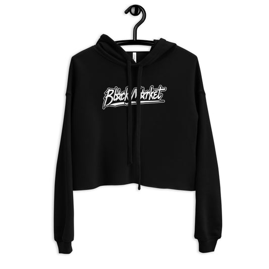 Crop Hoodie -Blk Market Clothing