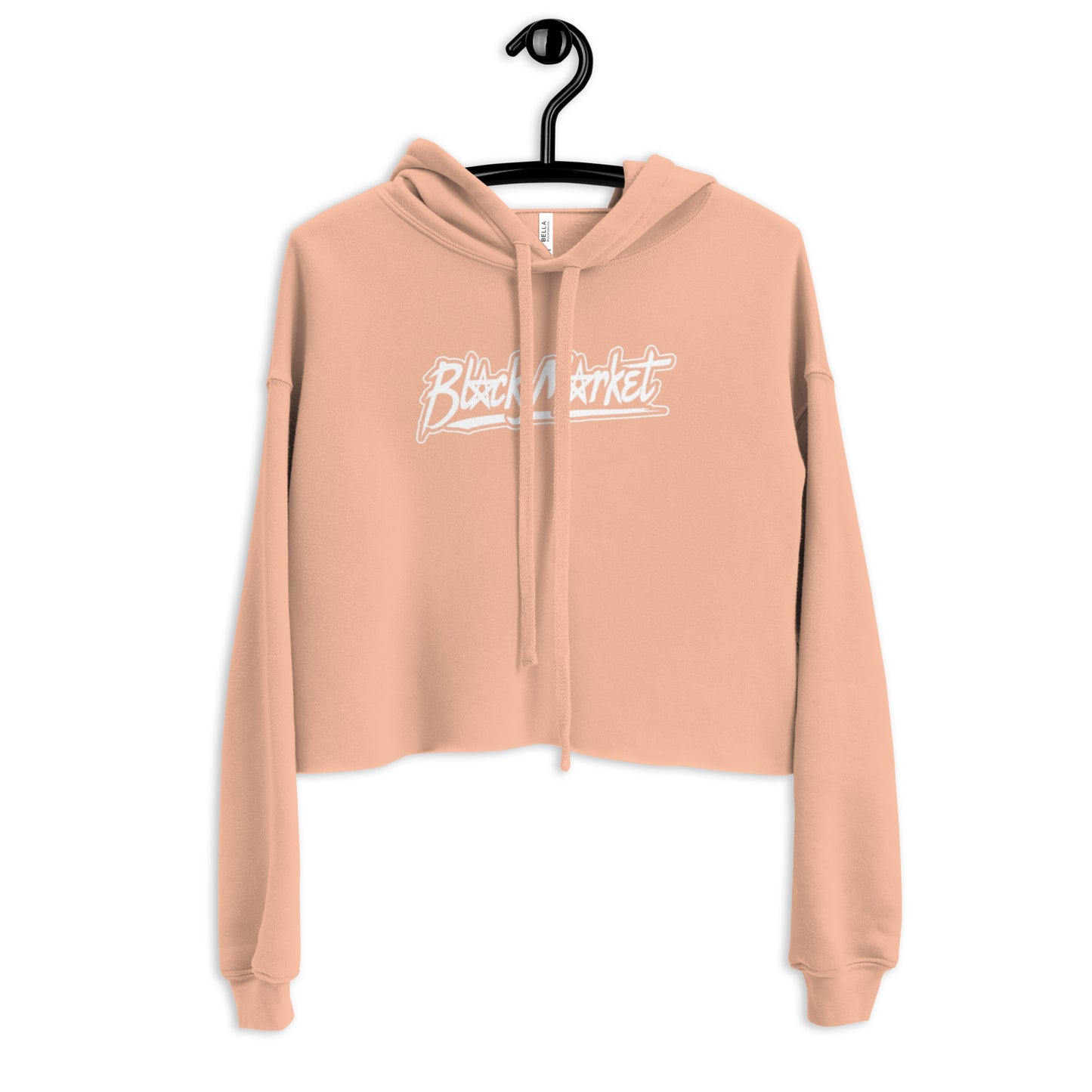 Crop Hoodie -Blk Market Clothing